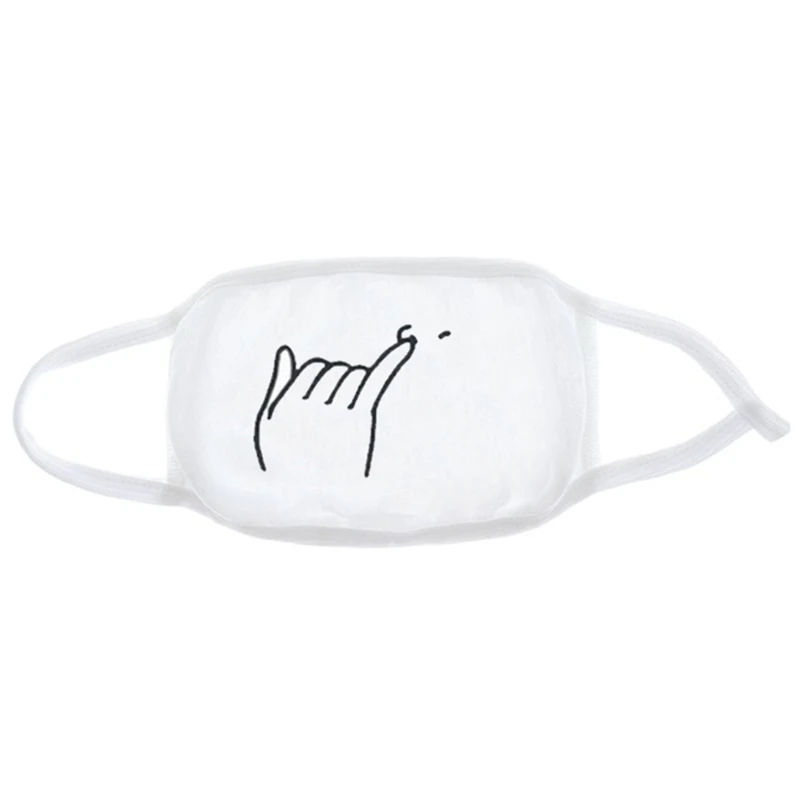 Chocolate Fashion Expression Mouth Mask Anime Cotton Mouth Mask Unisex Mask Mouth-muffle Dustproof Respirator Cute Anti-Dust Mouth Covers - Color: Chocolate