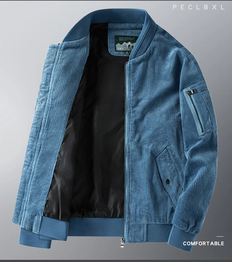 Новинка Вельветовая куртка для осени и зимы мужская хлопковая с лацканами