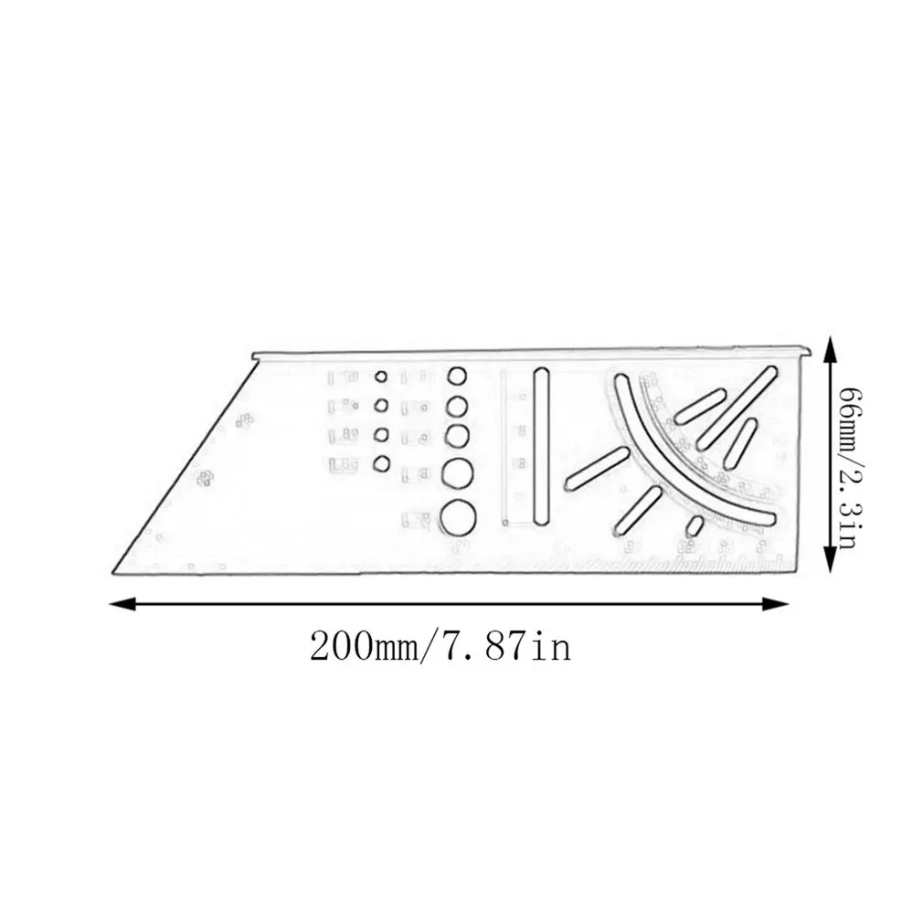 

Woodworking 3D Mitre Angle Measuring Square Size Measure Tool With Gauge & Ruler Tools