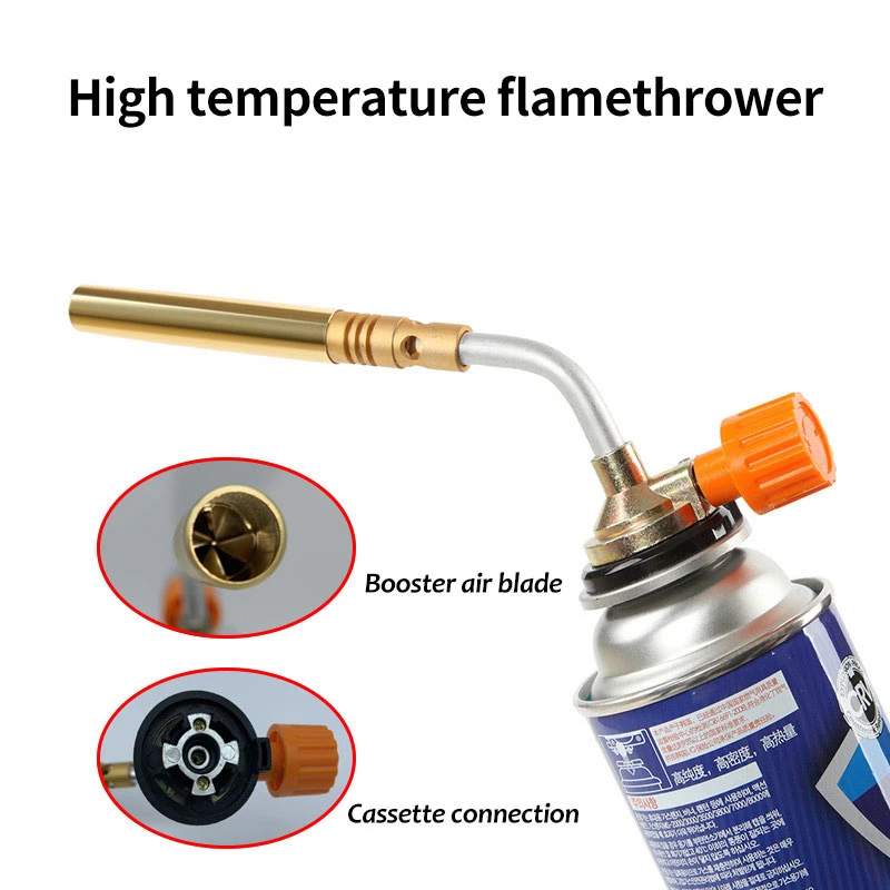 

Welding Gas Torch Flame Gun Butane Burner Flamethrower Portable Brazing Outdoor Camping BBQ Solder High temperature Heat Gun