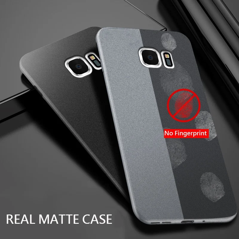 UPaitou Case for Samsung Galaxy S7 S6 Edge S10 S9 S8 Plus Note 10 Pro 9 8 Anti Fingerprint Soft Silicone Ultra Thin Cover |