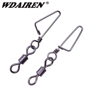 Вертлюги Из Нержавеющей Стали, 20 шт.лот, рыболовный Соединительный Вертлюг MS + QL с крючком, соединитель для рыболовного крючка FA-539