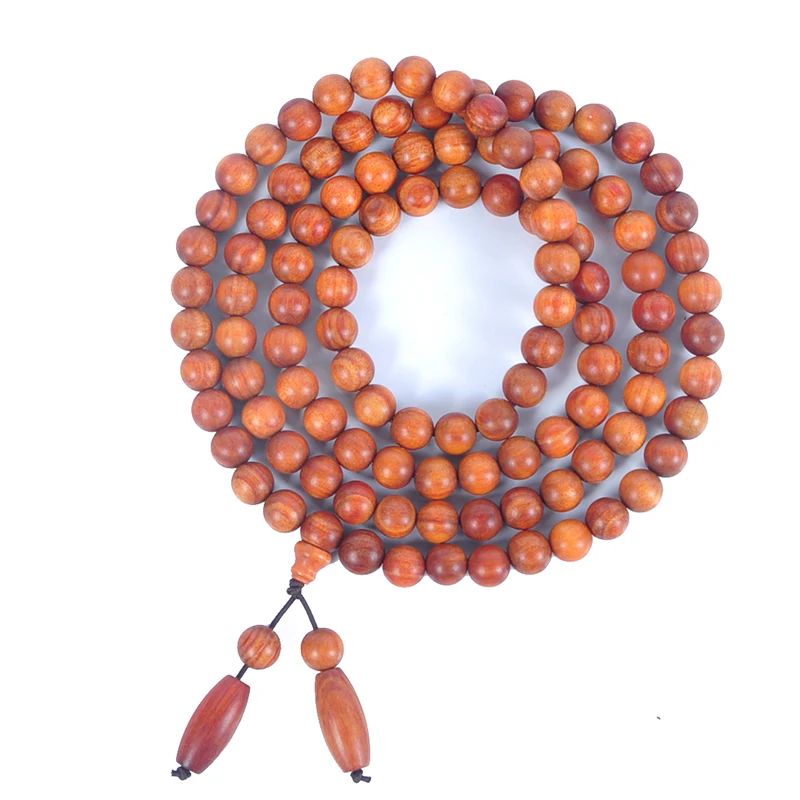 

Indonesian red blood dragon wood 108 fashion popular men and women rosary bracelet beads