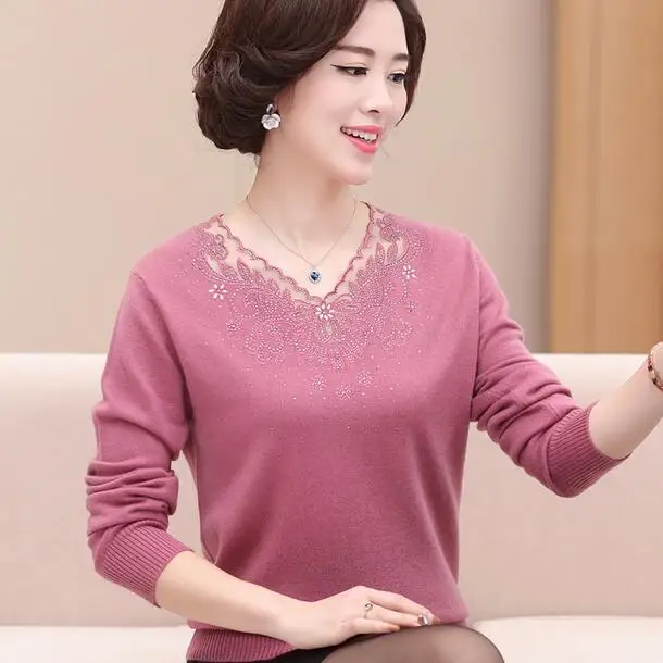 Лидер продаж 2019 зимние женские свитера с v-образным вырезом пуловеры длинными