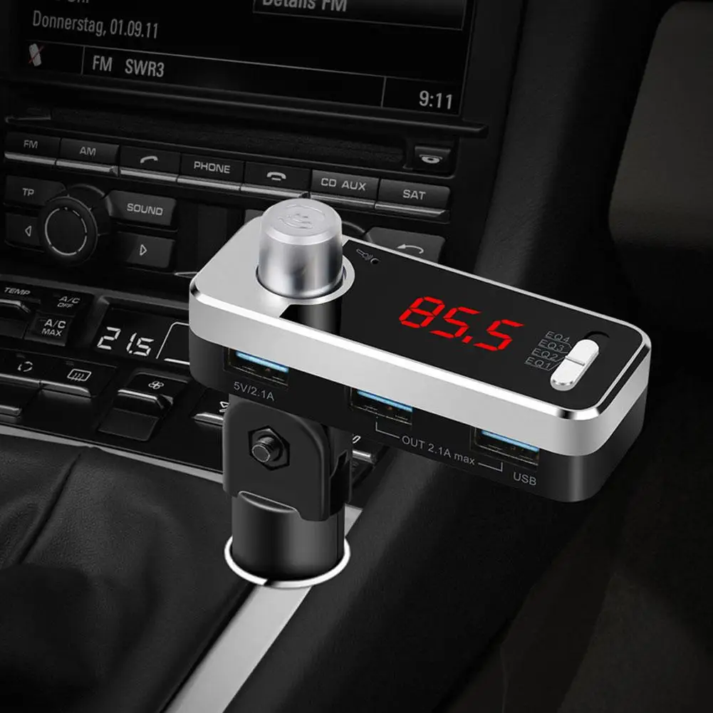 

[Распродажа] автомобильное зарядное устройство с FM-трансмиттером, музыкальный плеер, беспроводной автомобильный Bluetooth-плеер с функцией зво...
