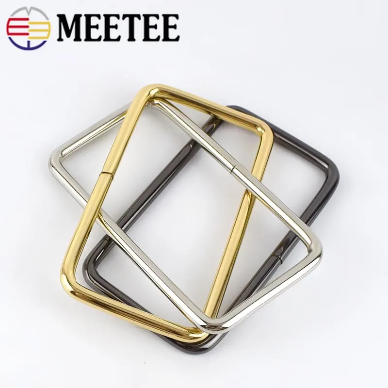Прямоугольные металлические ручки Meetee 100x53 мм пряжки для сумок застежка на плечо