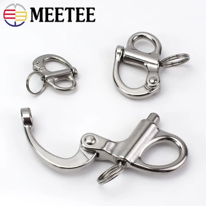 Meetee 1 шт. из нержавеющей стали поворотная Скоба крючки для ключей кольцо спуск
