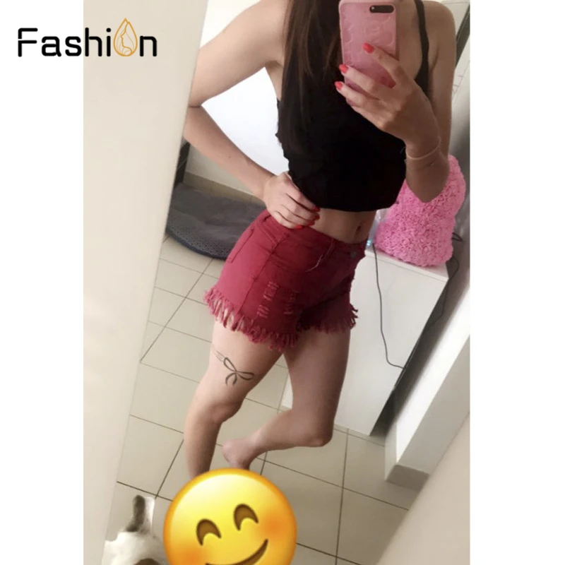 Женские джинсы с высокой талией облегающие 2019|Женские шорты| |