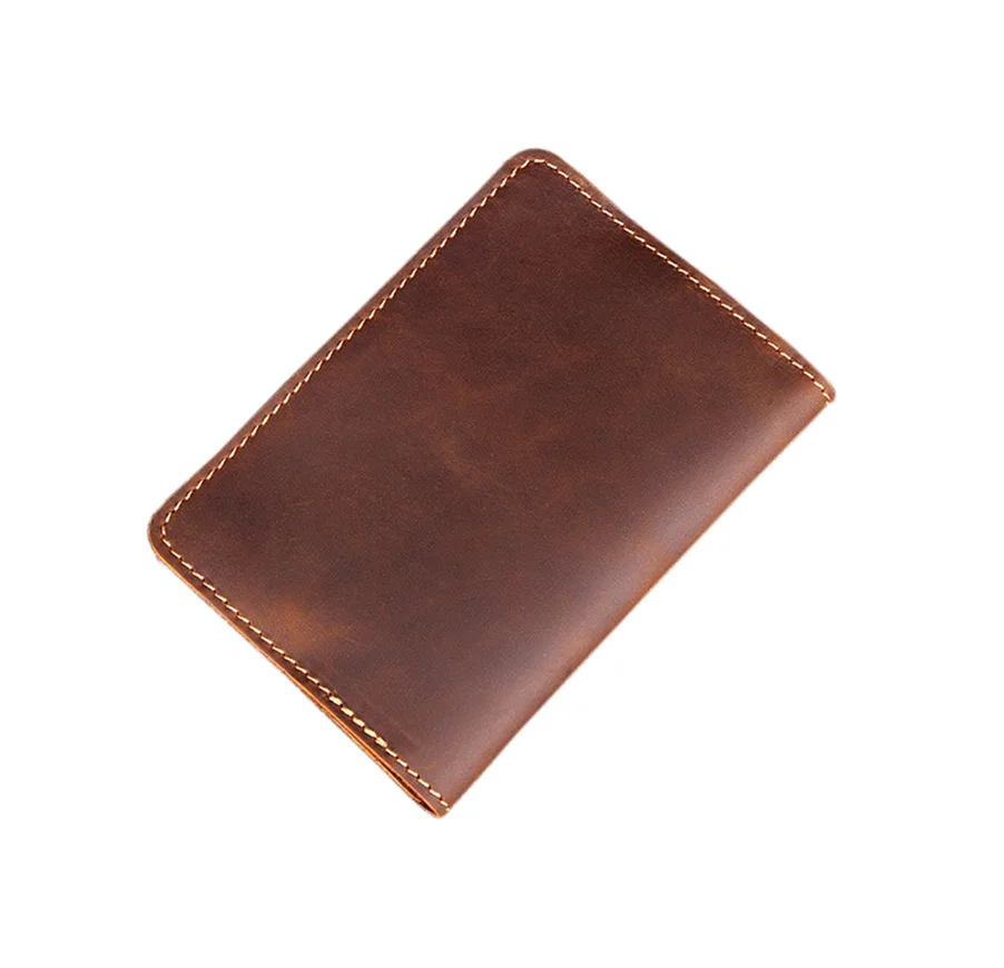 Винтажный Мужской чехол для паспорта из натуральной кожи обложки ручной работы