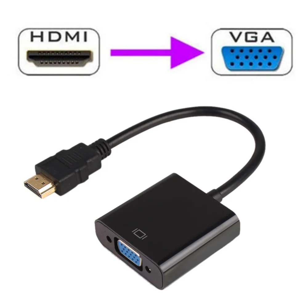Адаптер HDMI совместимый с VGA кабель преобразователя цифрового сигнала в