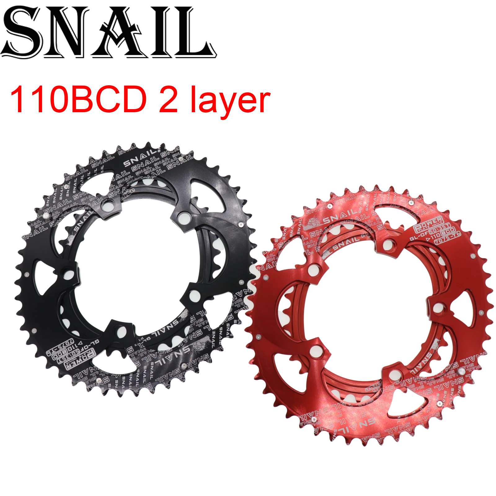 Улитка 110 BCD овальная 50T 35T двойная цепь 2 слоя скорости для Shimano складной дорожный велосипед Сверхлегкий зубная пластина 110BCD