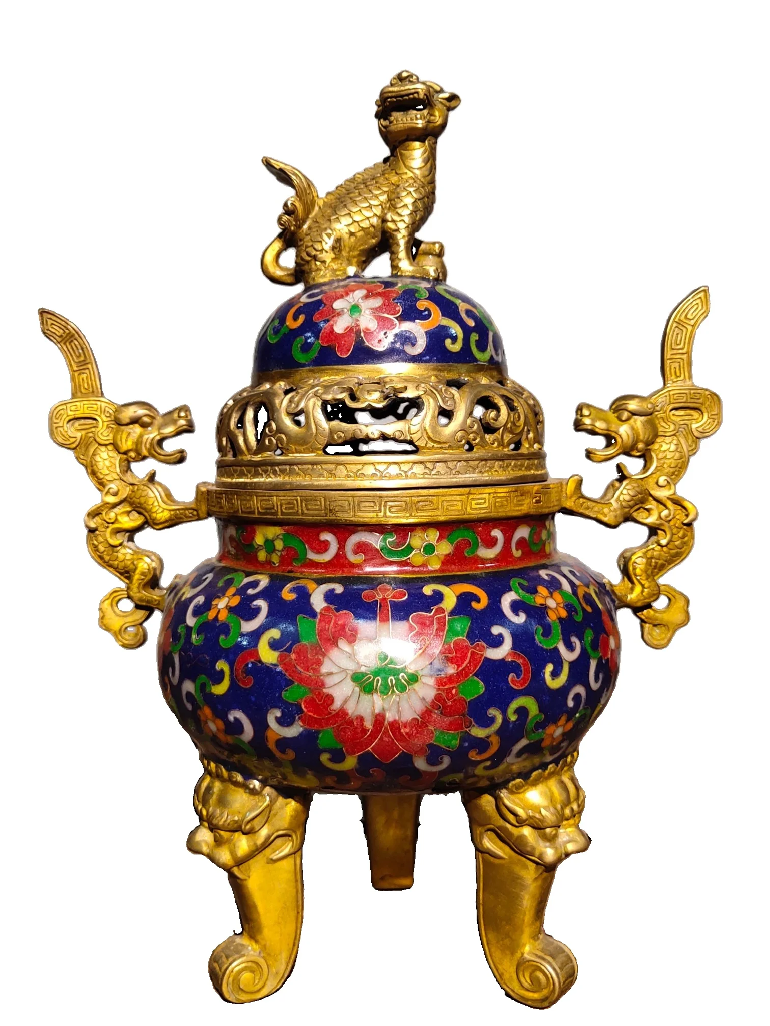 

Курильница Laojunlu из чистой бронзы с эмалью из филиграни