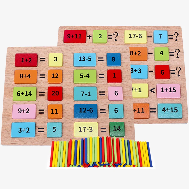 Детские деревянные игрушки Монтессори блок домино математическая