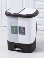 japanese grey kitchen square trash can cover trash sorting waste bin recycling office accessories poubelle garbage bin eh50tc
