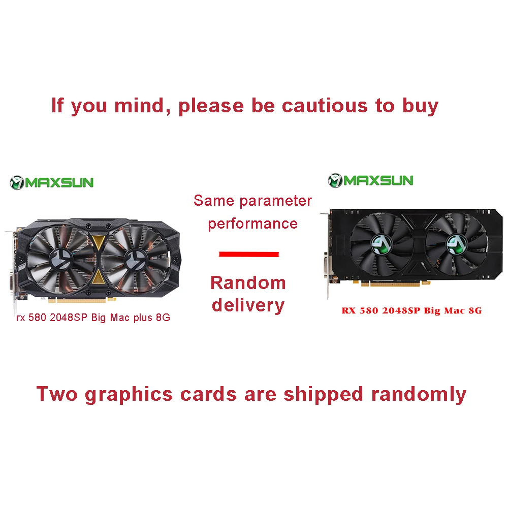 видеокарта MAXSUN PC rx 580 2048SP Big Mac plus 8G amd GDDR5 256bit 7000MHz 1168MHz PCI Express X16 3 0 14nm rx580|Видеокарты| |