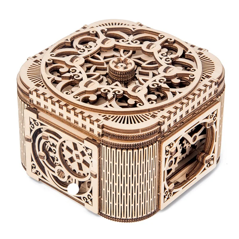 Деревянные головоломки модели строительные блоки-DIY собранные