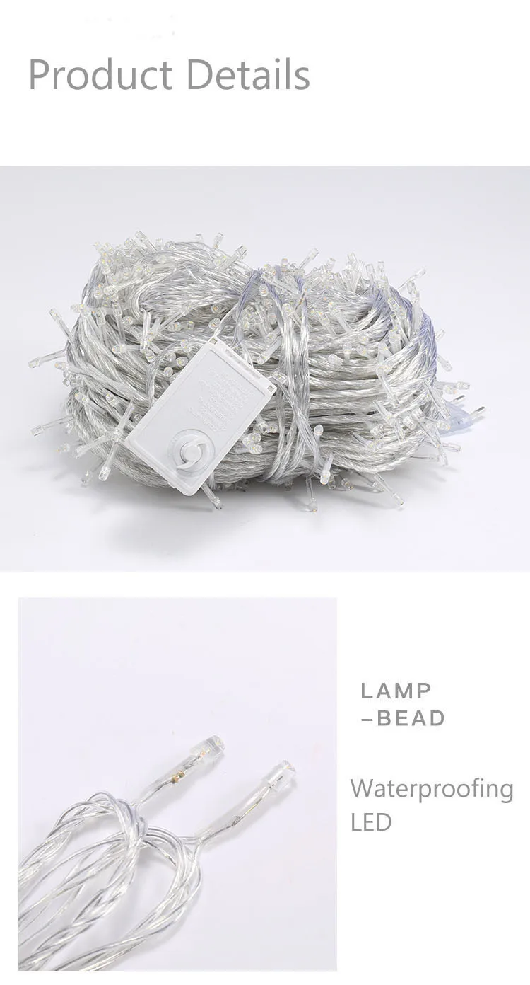 Водонепроницаемый светодиодный светильник со звездами для свадьбы Рождества