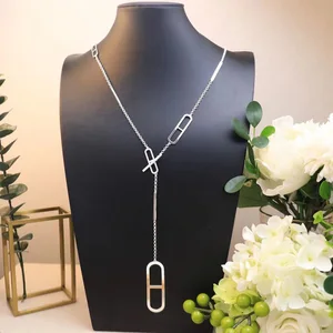 2021 stylish simple hot style best selling sweater chain womens rose gold silver geometry men with money metal brand jewelry free global shipping