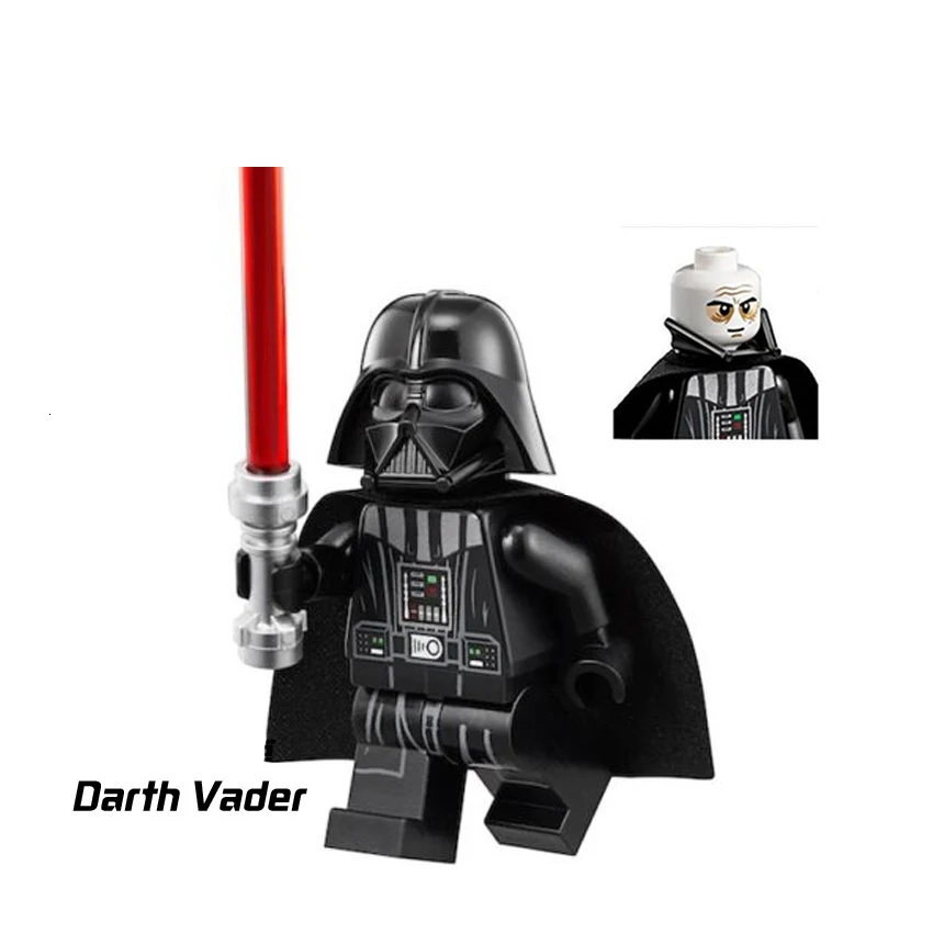 Фигурки из Звездных Войн Leia Han Solo Yoda Luke Sith Lord Darth Vader Maul Revan Dooku Sidious строительные