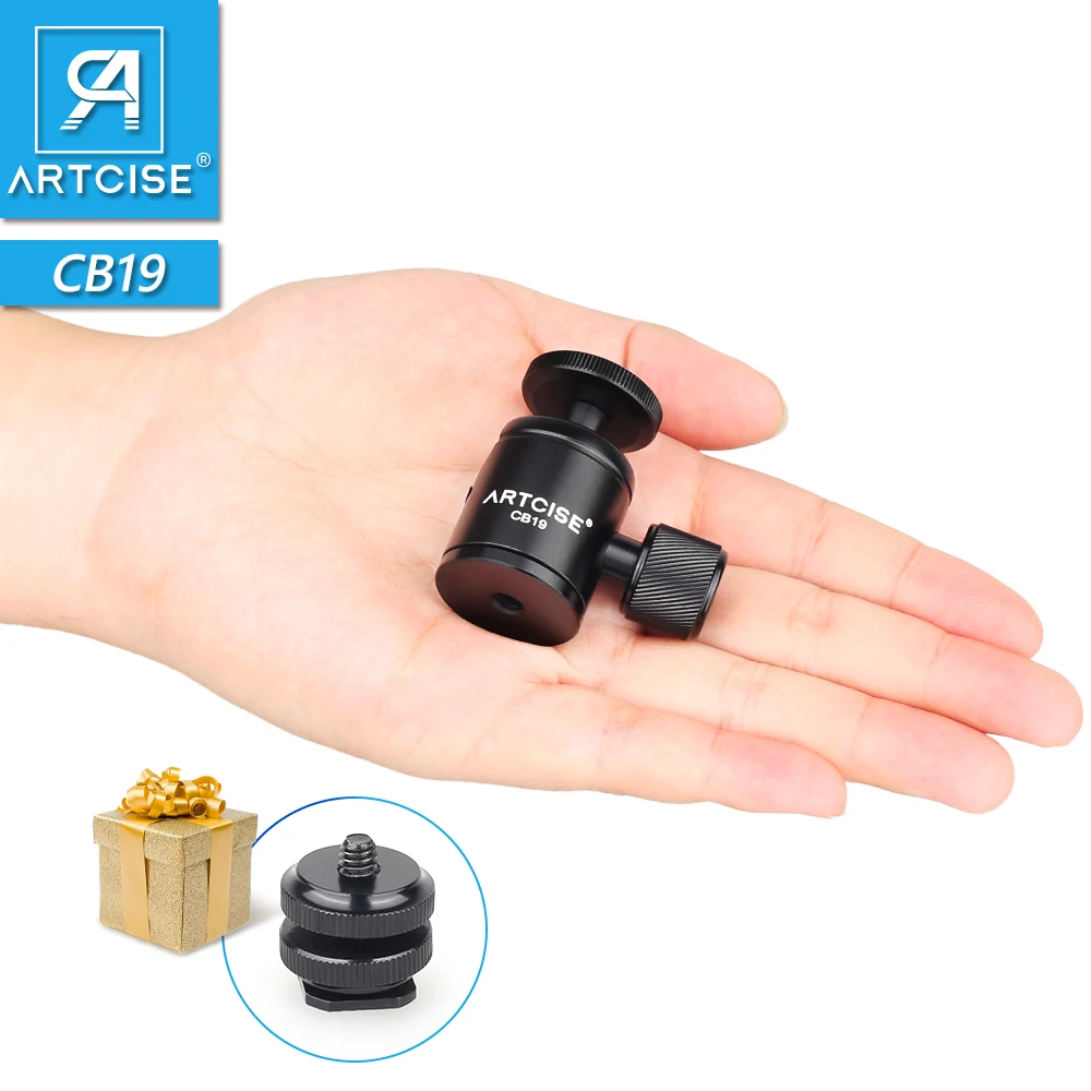 Мини штатив с шаровой головкой 1/4 дюйма для камеры поворотом на 360