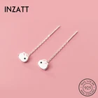 INZATT реальные 925 стерлингового серебра эмалью с изображением животного цепочка с кроликом кольцо с кисточкой серьги для модные женские туфли милые ювелирные украшения Аксессуары