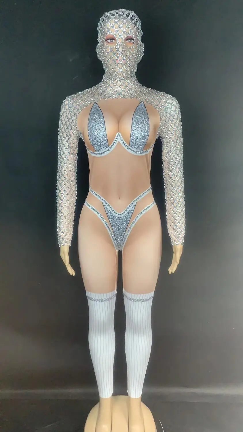 Black triangle metal embroidery drawstring elastic waist shorts with hooded jacket women's suit