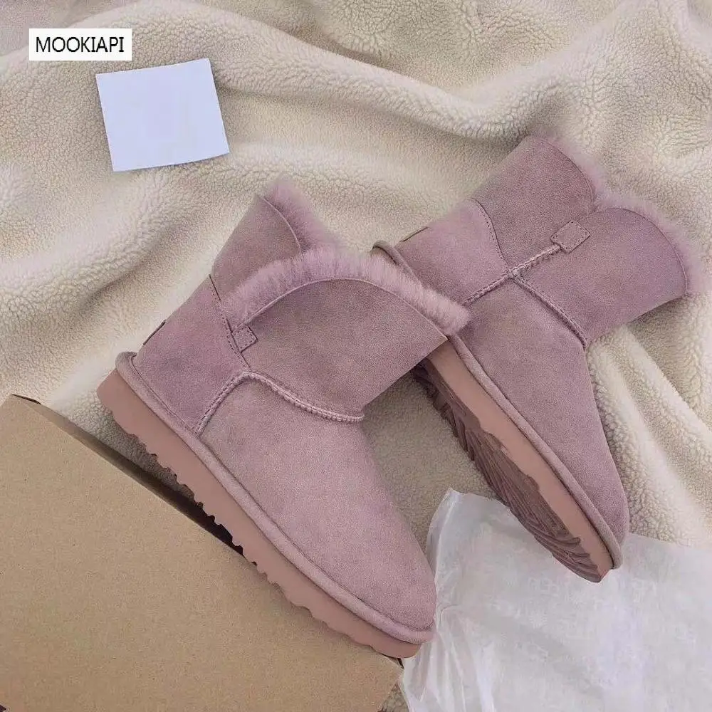 Новейшие женские зимние сапоги в Австралии 2019 настоящая овчина Натуральная