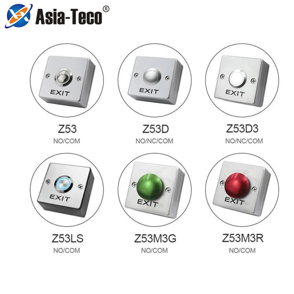 Кнопка дверных ворот из цинкового сплава переключатель &quotExit&quot система контроля