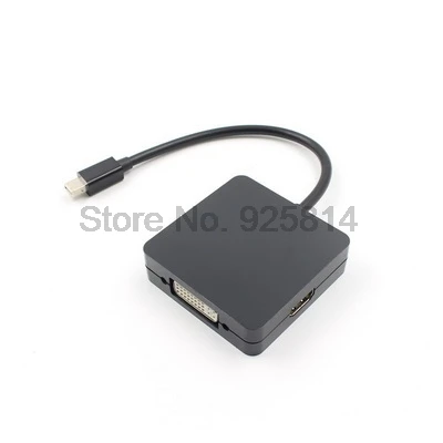 Через dhl или ems 100 шт 3 в 1 Мини DP Display Port К HDMI/DVI/VGA Кабельный адаптер для Apple MacBook Pro |