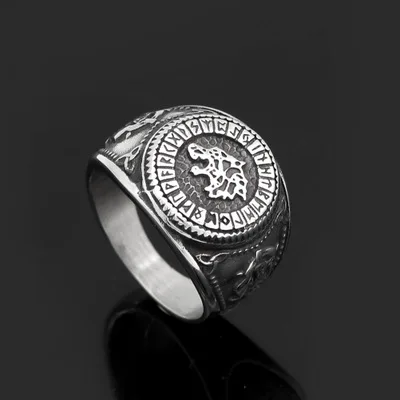 

Onlysda Retro Stainless Steel Rings For Man Nordic Mythology Viking Rune Index Ring Fashion Party Gift Jewelry Wholesale OSR595