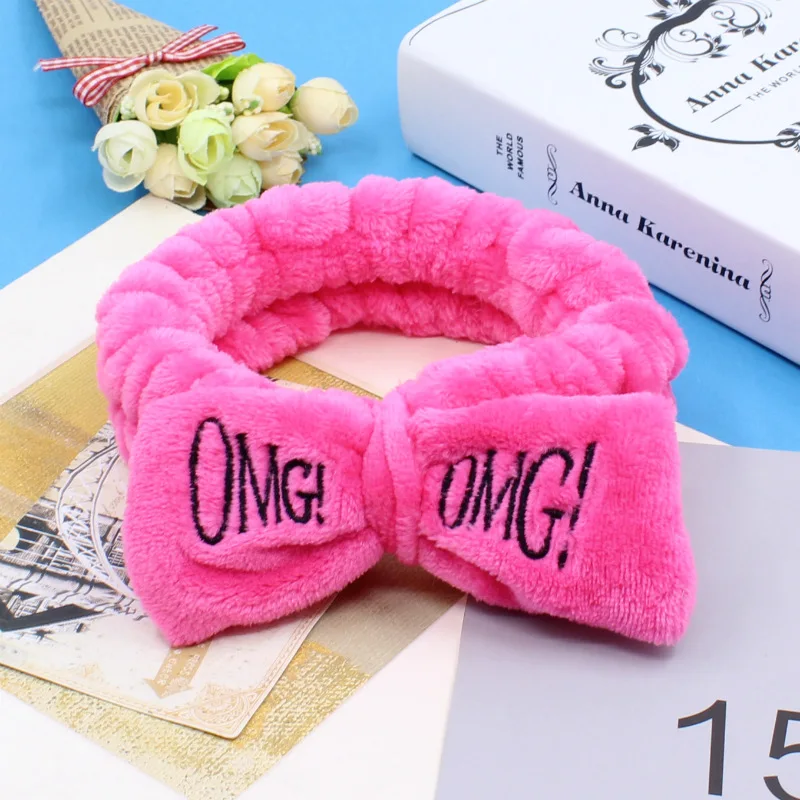 

2020 New Soft Bow Coral Fleece Wash Face Hairbands For Women Cute Girls Headbands Hair Bands Turban Hair Accessories