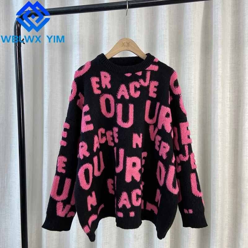 

Женский трикотажный свитер с круглым вырезом и длинным рукавом