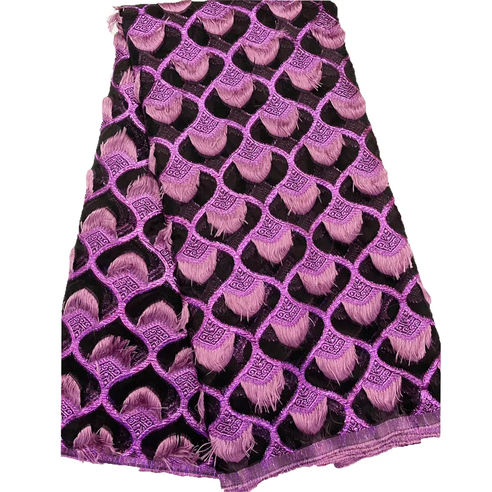 

3d applique French Nigerian Lace Fabrics High Quality Soft African Lace Fabric Tulle Organza fabric For Wedding N2932