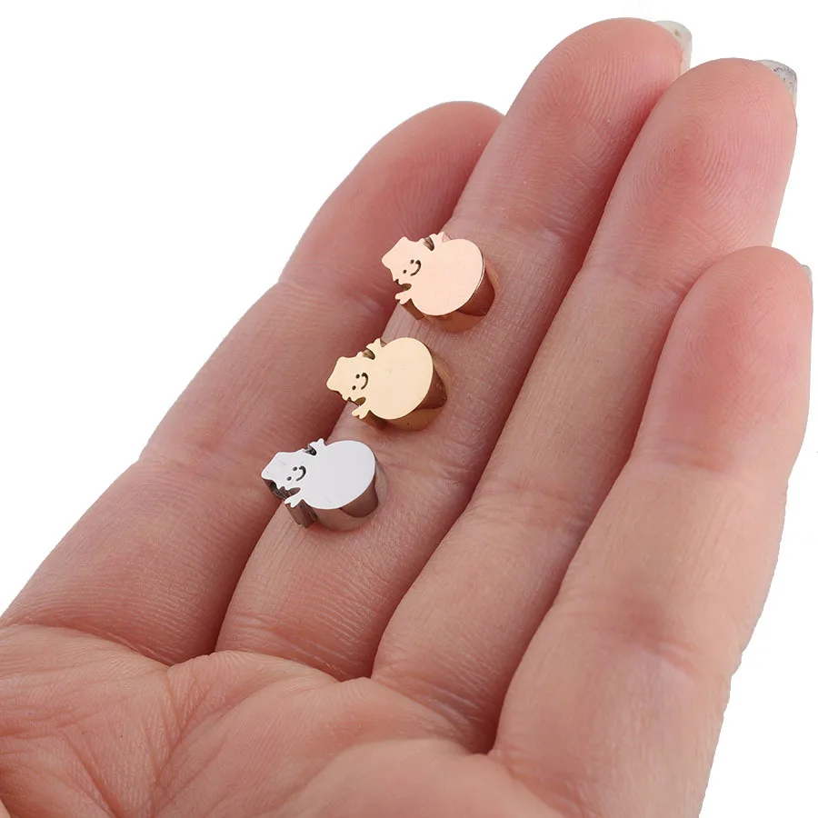 100% нержавеющая сталь Снеговик шарик шарм для изготовления ювелирных изделий 1 8