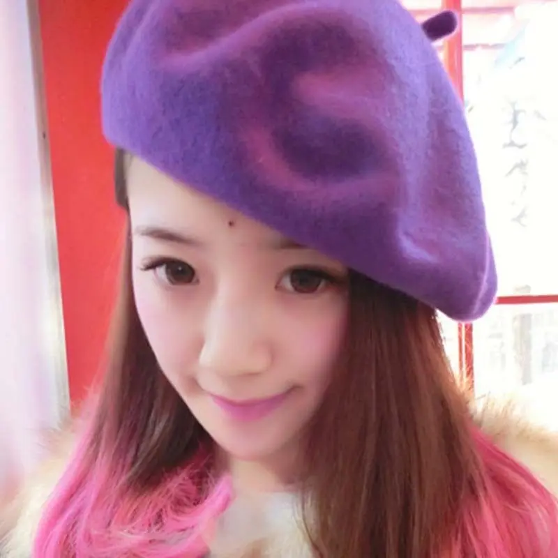 Женская кепка для бега французская шляпа берет шерсть плоская путешествий