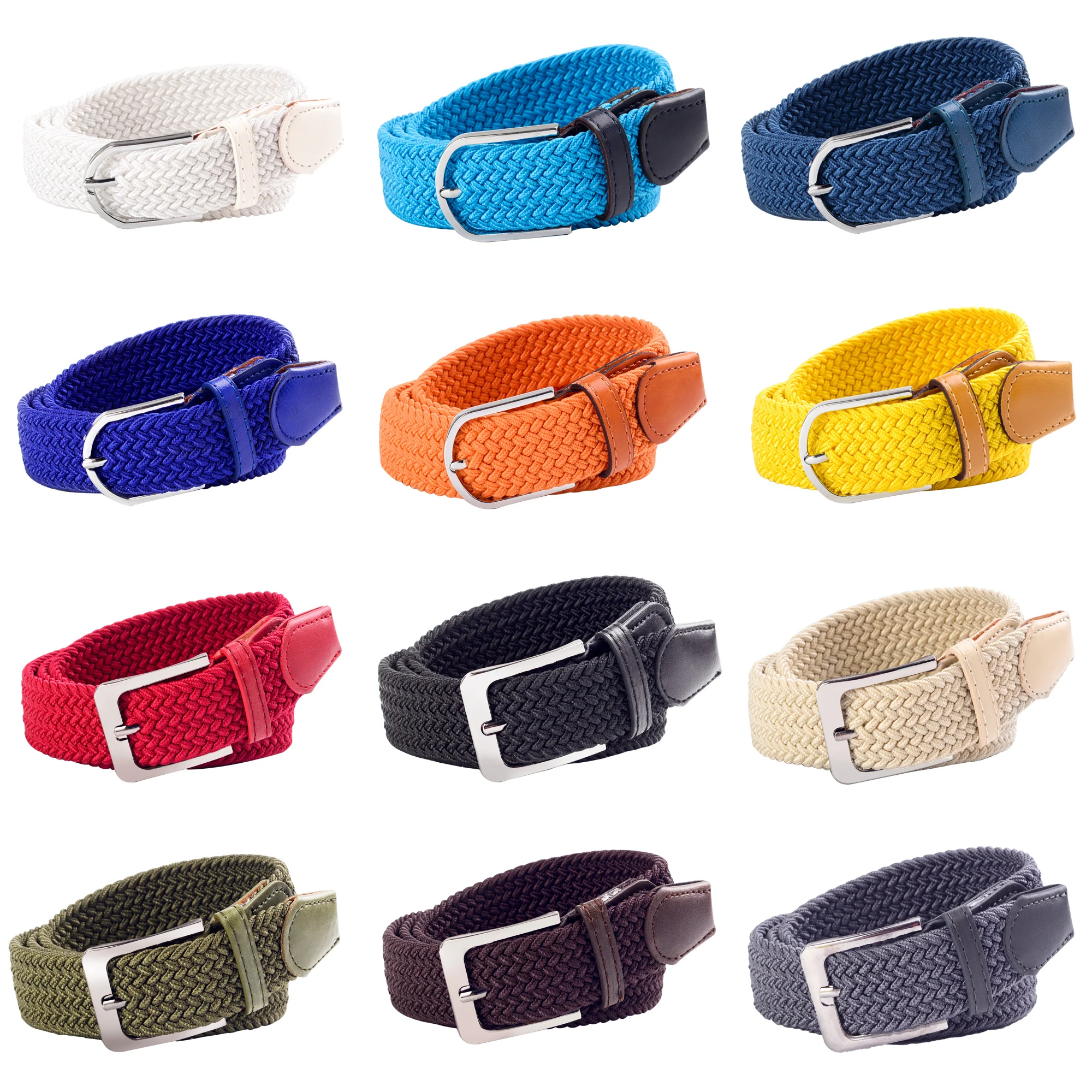 Мужской и Женский Универсальный плетеный пояс ITSSIBUK эластичный для отдыха 105 110 см