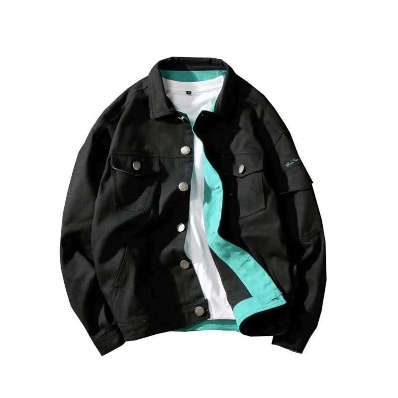 

Autumn Cotton Casual Jacket Men's Fashion Solid Color Baseball Uniform Jackets Mens Streetwear Loose Hip Hop Bomber Jacket Men