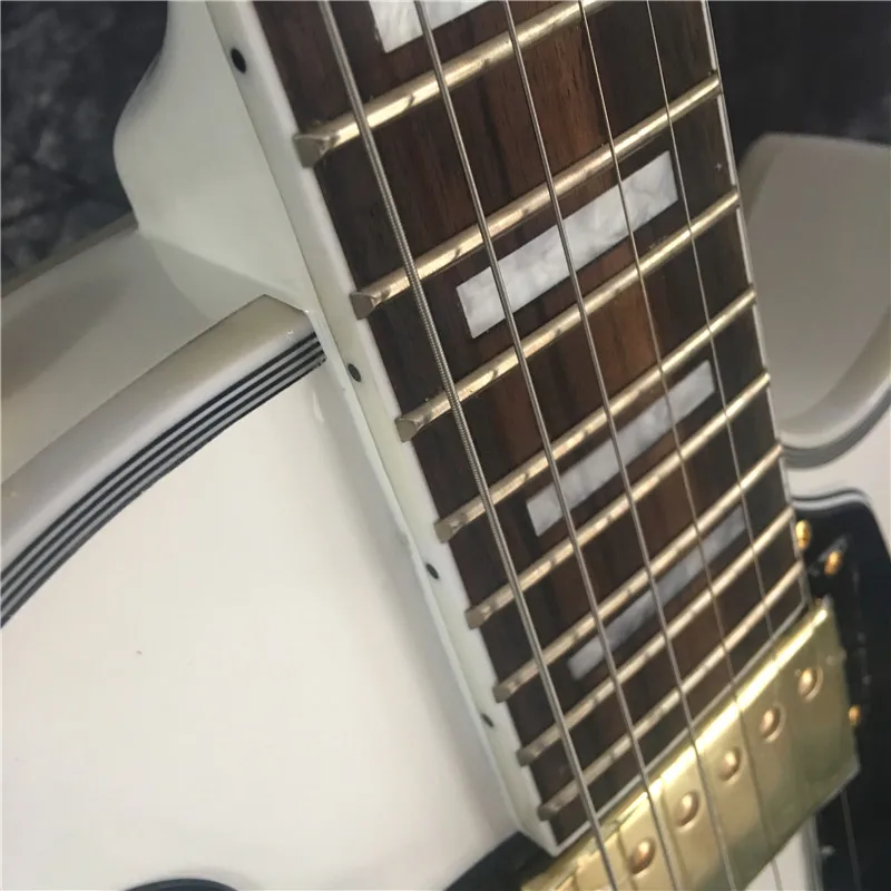custom shop palisander griffbrett elektrische gitarre golden hardware weiß echt bild schießen free global shipping