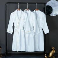 5 star hotel white towel bathrobe 100 cotton soft thick absorbent terry long bath robe 120cm 3 style women men home textile
