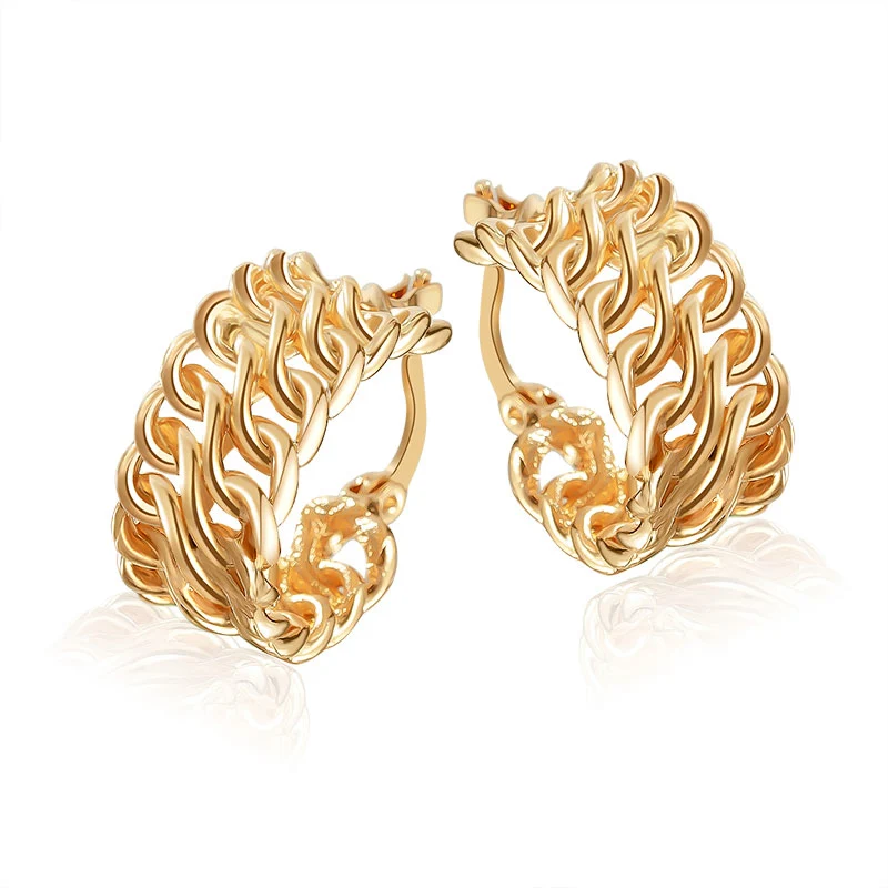 

New Fashion Mesh Gold Earrings for Women Statement Geometric Mesh Stripes Round Stud Earrings 2020 Trend Vintage Jewelry