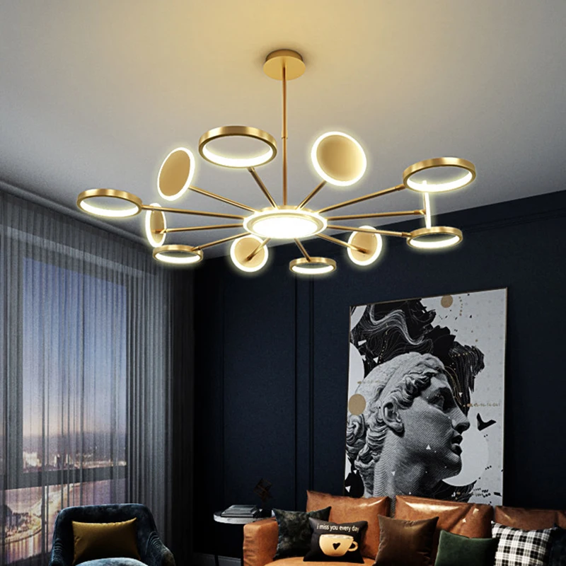 

NEO Gleam Modern led chandelier for Living Room Bedroom Study Room suspension 110V 220V Aluminum Avize Lustre Chandelier