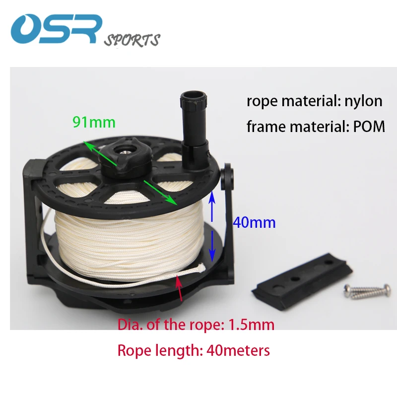 Катушка для подводной охоты с нейлоновой веревкой длиной 40 метров катушка ружья