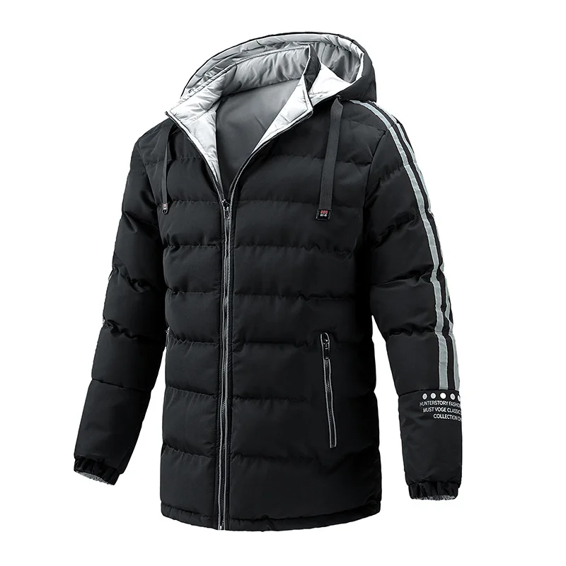 

Men's Parka Jacket Anorak Jacket Quilted Winter Coat Thicken Puffer Jacket Warm Padded Outwear with Hood