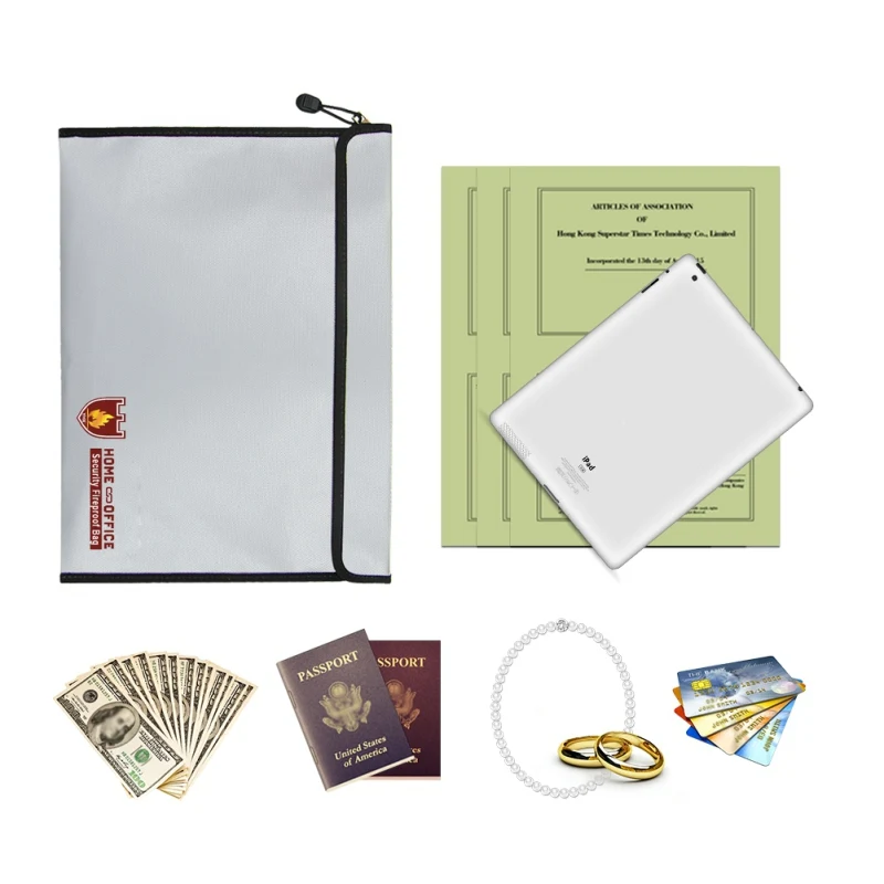 Огнеупорная Сумка для документов держатель мешок Водостойкий силиконовый