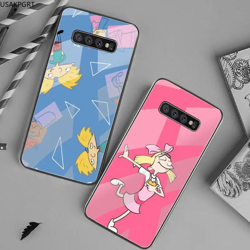 

USAKPGRT Hey Arnold Special Luxury Phone Case Tempered Glass For Samsung S20 Plus S7 S8 S9 S10 Plus Note 8 9 10 Plus