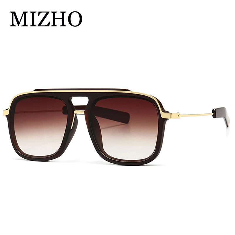 mizho hot tony stark square sunglasses men brand designer retro gradient whole glasses women shades eyewear oculos de sol uv400 free global shipping