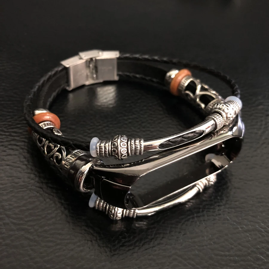 A Style Ремешок для часов mi Band 4, браслет, ретро стиль, натуральная кожа, Плетеный ремешок для часов, ремешок, браслет для Xiaomi mi, ремешок 4, аксессуары - Цвет: A Style