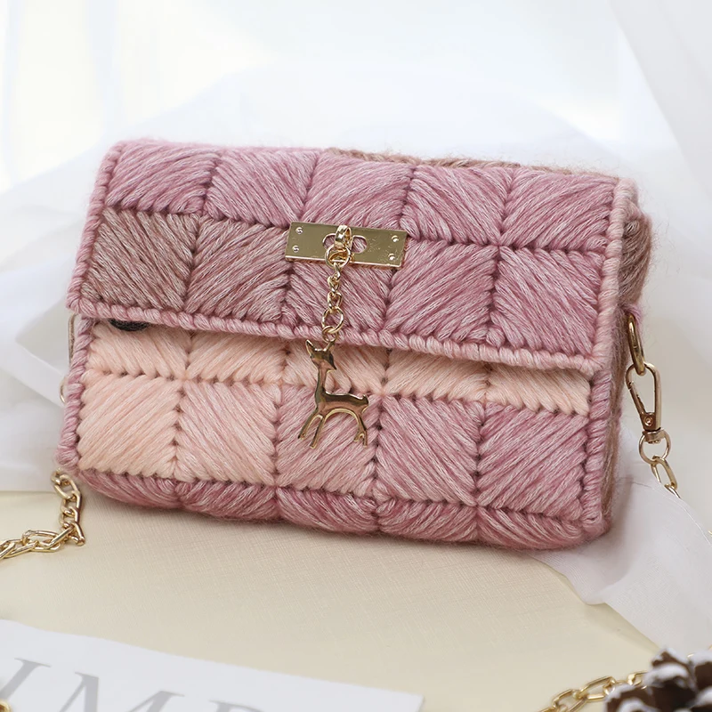 Новинка 2020 шерстяная ручная сумка для хранения декоративная вязания крючком