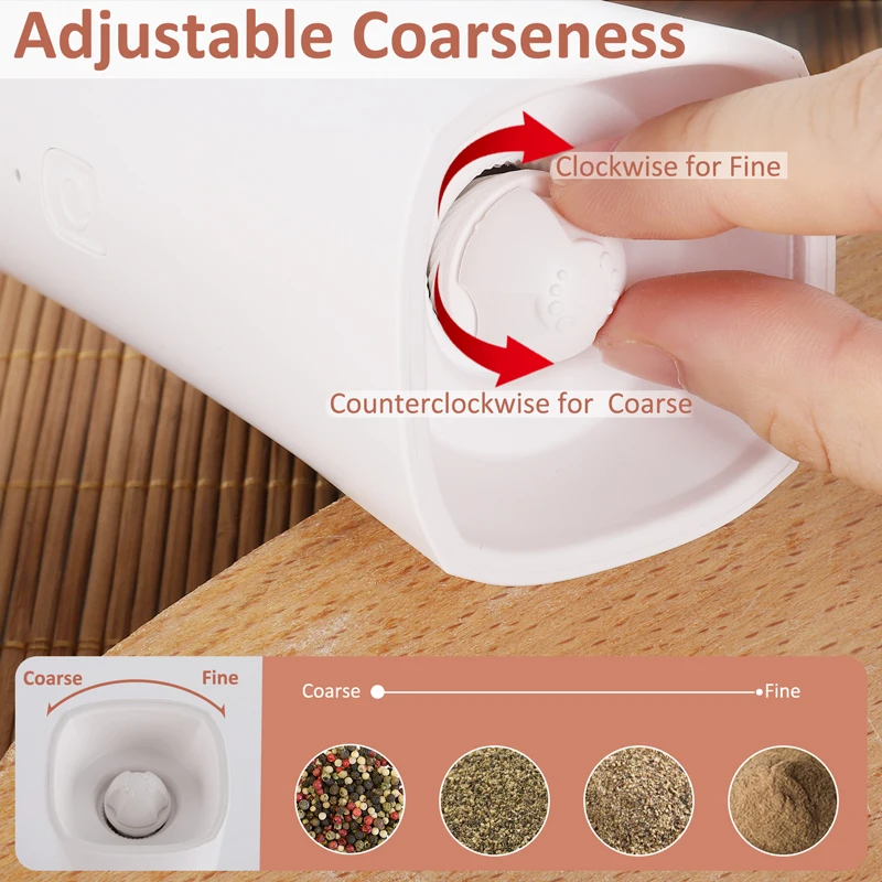 Перезаряжаемая электрическая мельница для перца автоматическая гравитационная