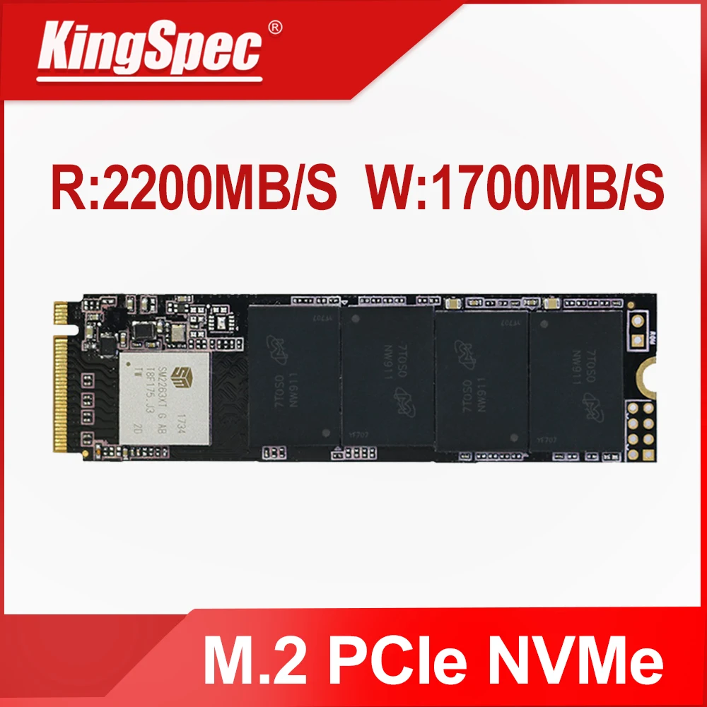KingSpec NVMe SSD M2 PCIe 2280 M.2 1 ТБ жесткий диск внутренний твердотельный для ноутбука sdd